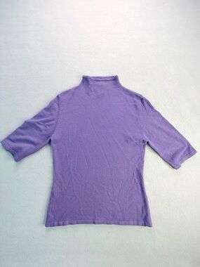 Express World Brand Womens Size Medium Purple 3/4 Sleeve Mock Neck 90’s Retro